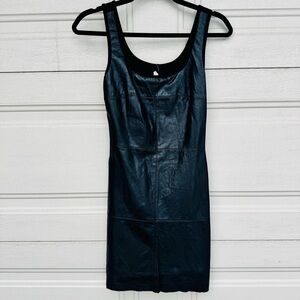 Bailey 44 Chic soft Black vegan Leather Mini Dress